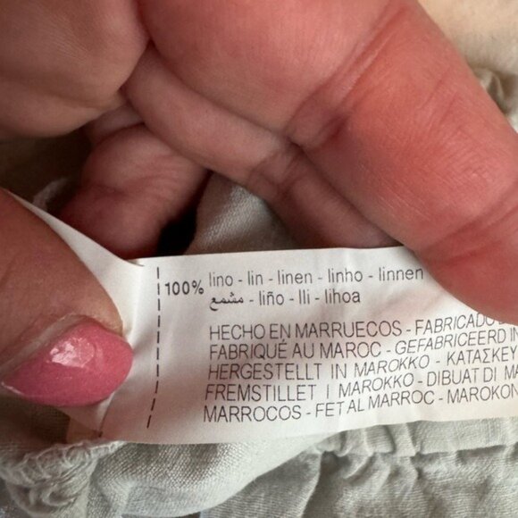 Zara Girls Linen Wide Leg Pants Size 6 Beachy Lagom Bohemian - Picture 7 of 8